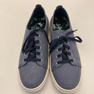 NEW LL Bean Campside Oxford‎ Canvas Womens Size 8 M Blue Lace Up Shoes Sneakers